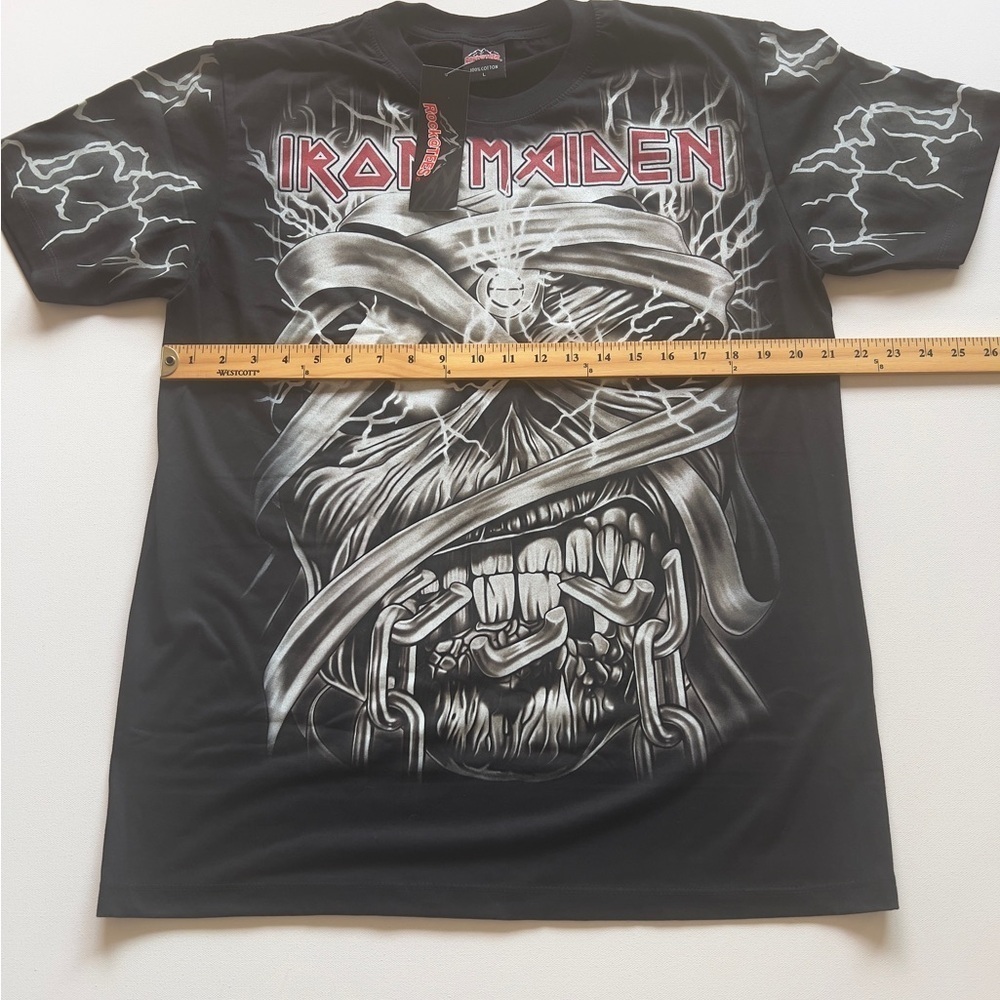 Iron Maiden All Over Print Shirt Large Heavy Metal Rock Band R Shirt Eddi (G4) - Picture 3 of 7
